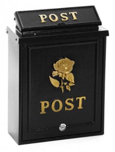 Gold Flower Post Box                         