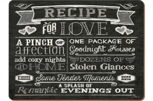Recipe for Love Placemats and Coasters                     